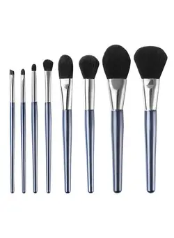 زیبایی و آرایش سایر 8-Piece Professional Makeup Brush Set Blue/Silver/Black 