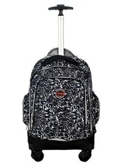 کیف، کوله‌پشتی و چتر چتر LIVE UP 4 wheels Black Trolley School Bag with adjustable shoulder straps with 2 pockets and 2 side pockets (31*19.5*51) 