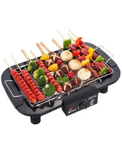 تجهیزات پخت و پز گریل Electric Barbecue BBQ Grill & Steamboat Hot Pot Pan Electric Smokeless Grill Barbeque 