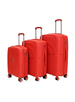 Bett PP Expandable Luggage Set 3 Pieces Red 