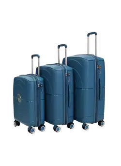Bett PP Expandable Luggage Set 3 Pieces Cyan 