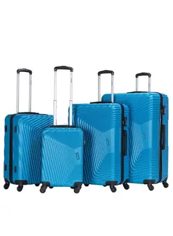 چمدان و ساک مسافرتی ست چمدان 4-Piece Hardside Spinner With Number Lock Luggage Trolley Set 