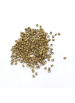 1000Pcs Screw Micro Rings Tube Aluminum Crimp Hair Beads Micro Links 4.0Mm For Pre Bonded Human Hair Feather Extensions Hair Tools (8# Dark Blonde) 