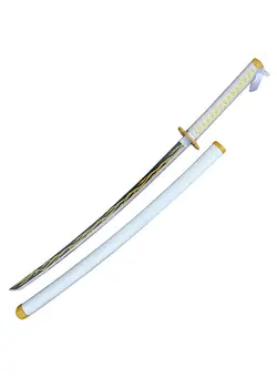 فیگور و مجسمه مجسمه و اکسسوری Demon Slayer Agatsuma Zenitsu Wooden Toy Sword 104cm 