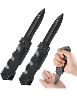 گجت، فیجت و سرگرمی اسپینر 2 Pieces Retractable Knife Prop Fake False Trick Gadget Magic Toy Disappearing Dagger Plastic Blade for Kids Adults Halloween Fool's Day Party Favor 