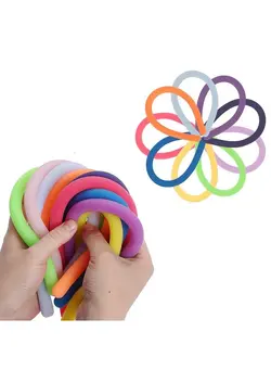 گجت، فیجت و سرگرمی اسپینر Monkey Noodle Fidget Toy 9 Pack Fidget Noodles Stretchy Strings Fidget Toys Sensory Noodles Sensory Toys Calming Toys Sensory Fidget Toys Stretchy Toys Autism Toys 