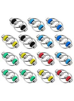 گجت، فیجت و سرگرمی اسپینر 15 Pieces Bike Chain Fidget Toy Flippy Chain Fidget Toy Finger Roller Chain Sensory Toy Handheld Ring Flippy Chain Decompression Toy For Adults Boys Girls Anxiety Stress Relief 6 Colors 