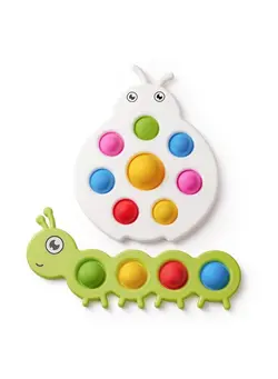 گجت، فیجت و سرگرمی اسپینر Simple Bubble Fidget Popper Sensory Toys Gift For 6+ Months Baby Infant And Kids Adults Autism Stress Relief (2 Pieces) 