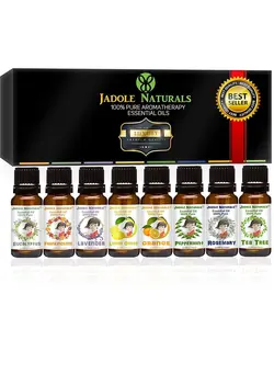 عطر و ادکلن سایر Jadole Naturals Aromatherapy Top 8 Essential Oils 100% Pure & Therapeutic Grade - Basic Sampler Gift Set & Kit 