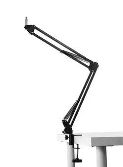 میکروفون سایر Microphone Stand Suspension Boom Scissor Arm Holder For NB 35 Black 