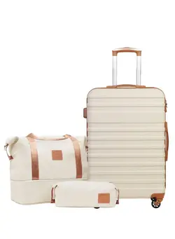 چمدان و ساک مسافرتی ست چمدان Suitcase Trolley Carry On Hand Cabin Luggage Hard Shell Travel Bag Lightweight with TSA Approved Lock, The Suitcase Included 1pcs Travel Bag and 1pcs Toiletry Bag 28 Inch Luggage Set 