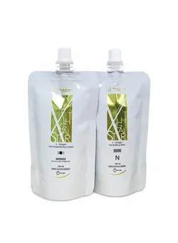 لوازم و مواد فرم‌دهی مو کرم و ژل Xstraight Hair Straightening Cream Set (Intense Cream + Neutralizing Cream) 125Ml Each 