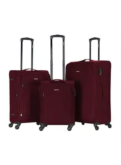 چمدان و ساک مسافرتی ست چمدان 3 Piece Softside 4 Spinner Wheels Trolley Luggage Set With Number Lock 20,24,28 Inches 