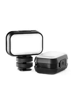 نورپردازی و استودیو سایر Fill Light, LED Video Light Vlogging Soft Live Lighting 6500K, Built-in Rechargeable Battery, for iPhone, for Gopro Hero 9/ 8/ 7/ 6/ 5 Compatible with Cold Shoe and Hot Shoe 