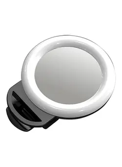 نورپردازی و استودیو سایر Mini RGB LED Selfie Ring Light with Mirror Multicolour 
