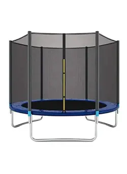 بازی‌های فضای باز و تجهیزات پارک ترامپولین 6 Ft Round Shape Outdoor Kids Trampoline 183x183x200cm 