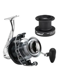 ماهیگیری چرخ و قرقره 9+1BB Bearings Big Spinning Reel With Spare Plastic Spool 18 x 11.5 x 18cm 