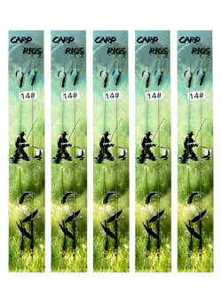 ماهیگیری طعمه و قلاب 10-Piece Carp Fishing Hair Rigs 