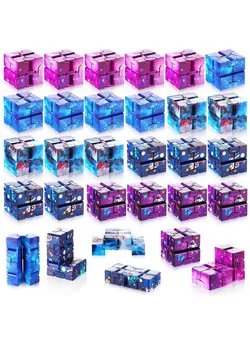 گجت، فیجت و سرگرمی اسپینر Galaxy Theme Infinity Cube Space Astronaut Infinity Fidget Toy Stress And Anxiety Relief Cool Hand Mini Kill Time Cube Toys For Teens Adults 5 Styles (10 Fresh Style) 