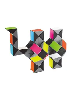 گجت، فیجت و سرگرمی اسپینر Larger Snake Cube Puzzle Fidget Sensory Toy Vivid Rainbow 8 Colors Magic Ruler Twist Cube Puzzle Games Brain Teaser Puzzles Top Anti Anxiety Fidget Twisty Toys (72 Wedges) 