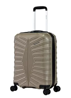 چمدان و ساک مسافرتی چمدان تک Hard Case Travel Bag Cabin Luggage Trolley TPO Lightweight Suitcase 4 Quiet Double Spinner Wheels with TSA Lock KK30 Gold Champagne 