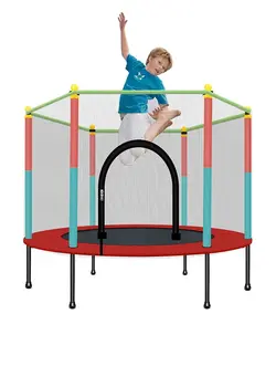 بازی‌های فضای باز و تجهیزات پارک ترامپولین High Quality Kids Trampoline Baby Indoor Jumping Bed Adult Fitness With Protection Net Playground Family Toy 