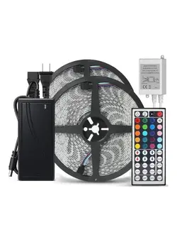 لوازم جانبی فیلم‌برداری و عکاسی سایر 10M 5050 RGB WiFi LED Soft Light Strip Kit With Remote Wireless Controller Brown 