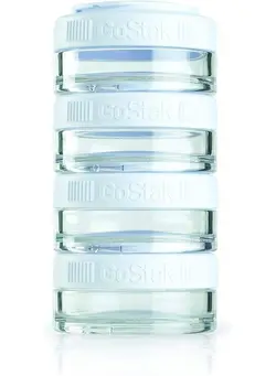ابرو و چشم سایر GoStak Food Storage Containers for Protein Powder, Healthy Snacks, and Portion Control, 40cc 4-Pak, White 