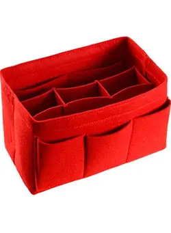 کیف، کوله‌پشتی و چتر چتر Purse Organizer Insert Red M Size Women Felt Bag Organizer Insert Multi-Pocket Bag in Bag for Womens Handbag Travel Tote Hobo Bag Storage Purse Liner Divider for Any Brand Tote 