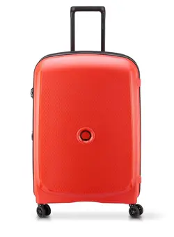 چمدان و ساک مسافرتی چمدان تک Delsey Belmont+ 71cm Hardcase 4 Double Wheel Expandable Check In Luggage Trolley Faded Red 