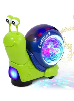 اسباب‌بازی‌های کودک و نوپا سایر Crawling Snail Baby Toy, Kids Musical Snail Interactive Toy with Sensor Obstacle Avoidance, Musical Light up Crawling Toys, Early Learning Educational Toys for 6 9 12 Months Kids Infants Baby 