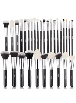 زیبایی و آرایش سایر 30Pcs Professional Makeup Brush Set Original Naturalsynthetic Kabuki Foundation Face Powder Highlighter Contour Eye Shadow Eyebrow Eyeliner Makeup Tools Kit (Classic Black)… 