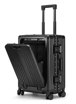 Premium Expandable Aluminum Frame ABS & PC Suitcase With USB charging port and C type ,24 Inch 