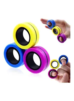 گجت، فیجت و سرگرمی پاپ ایت 3-Piece Magnetic Rings Fidget Spinner Toy 