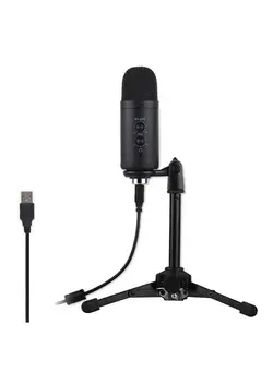 میکروفون سایر Microphone Knob Panel Mic Gain Volume Adjustment with Acoustic Filter Tripod Stand for Computer Game Voice 