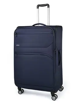 چمدان و ساک مسافرتی چمدان تک Moorea Soft Expandable Suitcase Luggage Trolley 88cm Extra-Large Navy Blue 