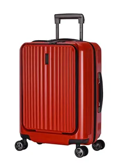 چمدان و ساک مسافرتی چمدان تک Hard Shell Travel Bag Alfred Front Loading Business Carry On Luggage trolley with Built in 2 sided TSA Compatible Combination Lock and USB Port KK50B Lava Orange 