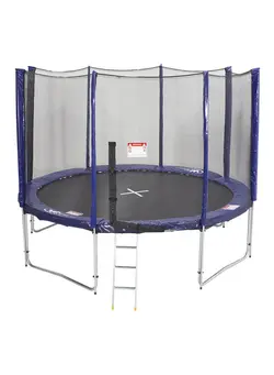 بازی‌های فضای باز و تجهیزات پارک ترامپولین Round Trampoline With Stairs 2.4meter 
