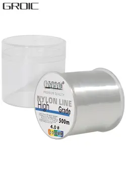 ماهیگیری تجهیزات ماهیگیری 500M Nylon String Fishing Line Cord Clear Fluorocarbon Strong Monofilament Wire Flexible Wear-resistant Super Pulling Force Cut for Hanging Decorations Beading Crafts Kite 