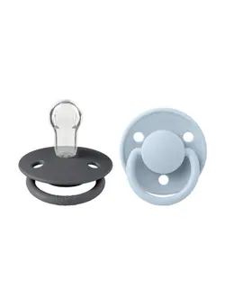 تغذیه و نگهداری کودک پستانک Pack of 2 De Lux Silicone Onesize Iron and Baby Blue 