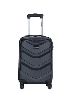 چمدان و ساک مسافرتی چمدان تک Single Hardside Spinner ABS Trolley Luggage With Number Lock Dark Black 20 Inches 