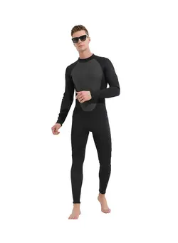 شنا مایو Full Wetsuit Warm Conjoined Diving Suit 