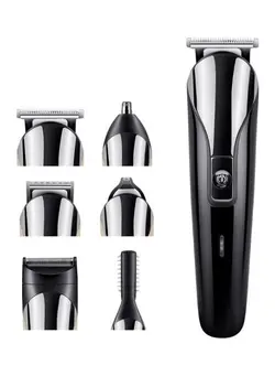 مردانه ماشین اصلاح 6 In 1 Multifunctional Electric Hair Clipper Set Black 
