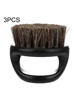 مردانه ماشین اصلاح 3-Piece Ring Design Portable Boar Brush Black 