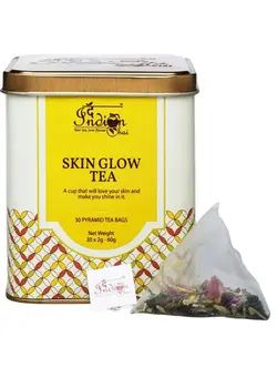 آرایشی صورت سایر Skin Glow Tea 30 Pyramid Tea Bags With Rose Chamomile Lavender Sage For Clear Skin Fights Hormonal Acne & Blemishes 