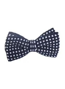 لباس بافت و شال گردن Knitted Bowtie Blue/White 