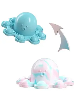 گجت، فیجت و سرگرمی اسپینر Silicone Double-Sided Flip Octopus Stress Relief Fidget Toy 