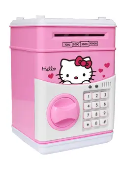 اسباب‌بازی‌های مشاغل و اماکن ست‌های قلک Kitty Cat Design Bank Password Protected And Manual Lock Unlock Key 