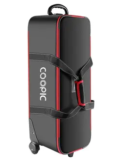 چمدان و ساک مسافرتی چمدان تک COOPIC TB-100 Durable Photo Studio Equipment Carry Bag, 103cmx34cmx31cm Carrying Trolley Case, Padded Compartment Wheel Handle Trolly for Light Stand Tripod Strobe Light Umbrella Photo Studio 
