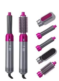 اتو مو فر کننده 5 in 1 Airwrap Styler  Hair Dryer Hot Air Brush Styler Negative ​Ion Hair Straightener Volumizer Hair Curler Hot Air Wrap Comb Brus 